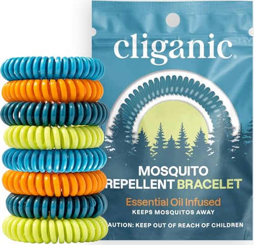 Cliganic 10 Pack Mosquito Repellent Bracelets for Adults & Kids